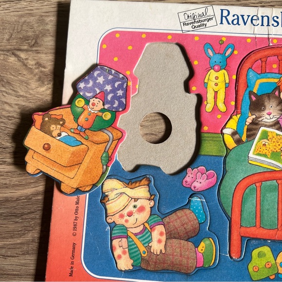 Vintage 1987 Ravensburger Puzzle In the Evening 5 pcs. made in Germany - Picture 3 of 10